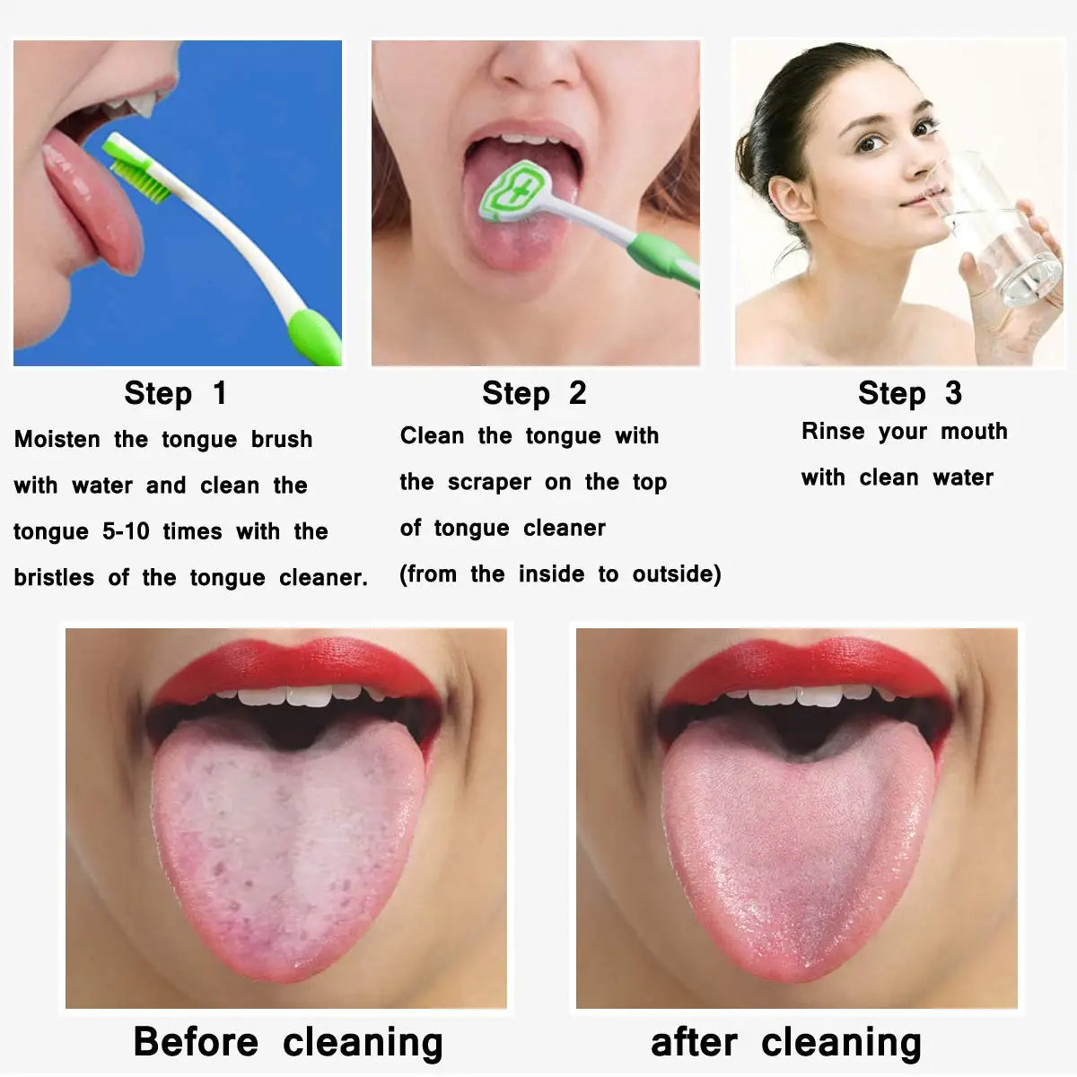 1/4pcs Tongue Cleaners Adult Kids Reusable Silicone Tongue Scraper Brush Washable Tongue Cleaning Tool Fresh Breath Oral Hygiene