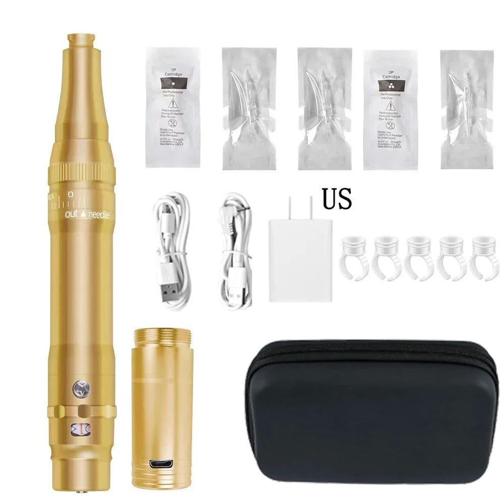 Professional Micropigmentation Eyebrow Tattoo Machine with Battery Microblading Pen Wireles Electric Permanent Makeup Machine