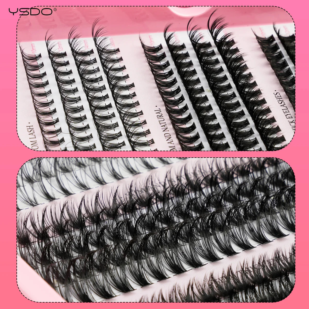 DIY Lash Extension Kit Lash Individual Lashes Clusters8-16mm With Waterproof Lash Bond And Seal Eyelash Tweezers Lash Kit
